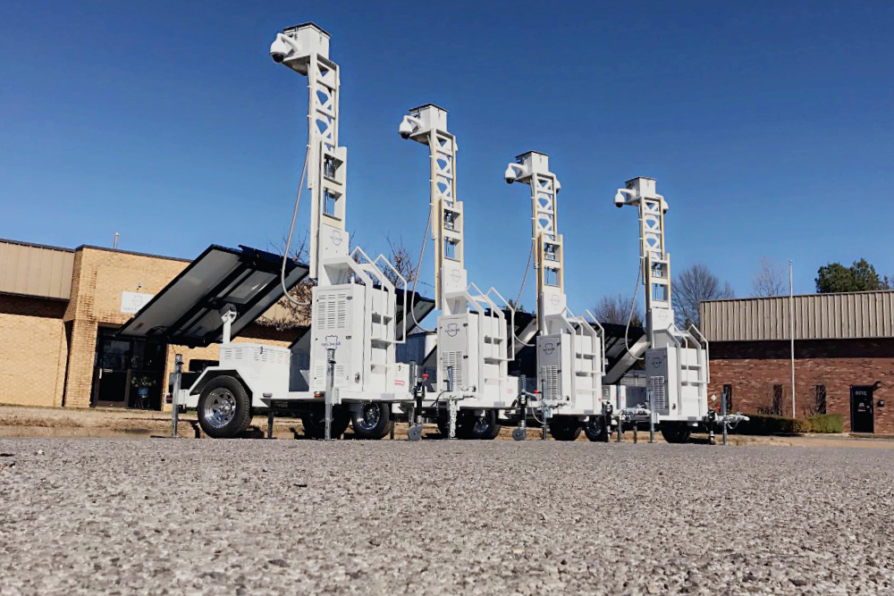 Fortress Mobile Surveillance Trailer with AI-Powered Security Cameras